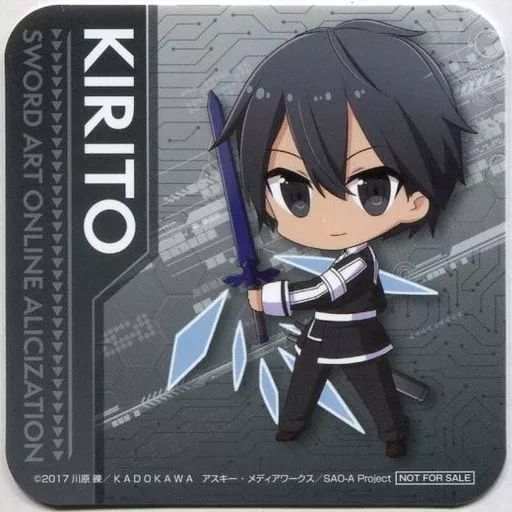 【送料無料/即納】  中古】コースター(キャラクター) キリト(SD/通常服) コースター 卓上用品