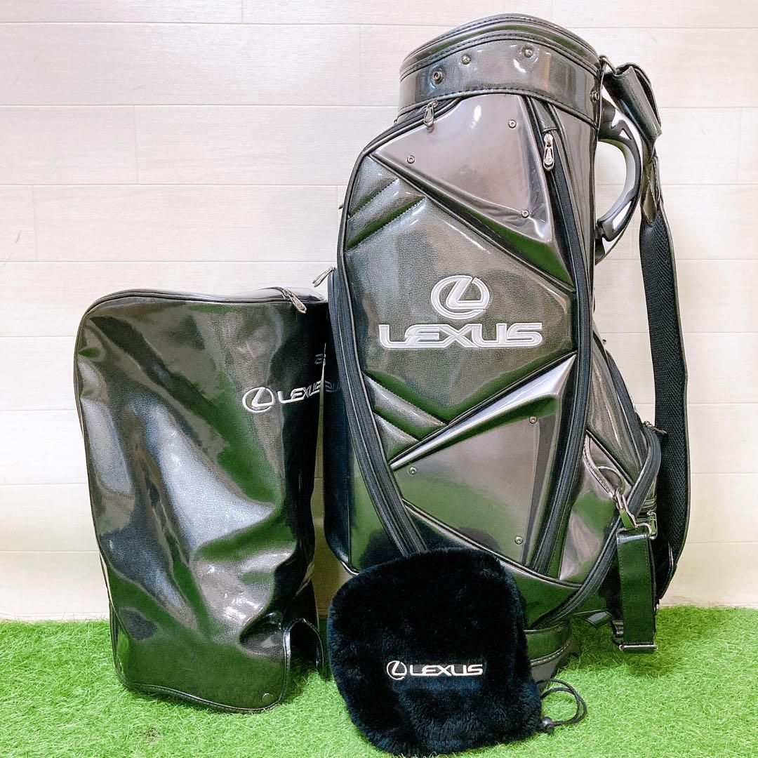 3.レクサスキャディーバッグゴルフクラブケース 3点式アイアンカバー付属