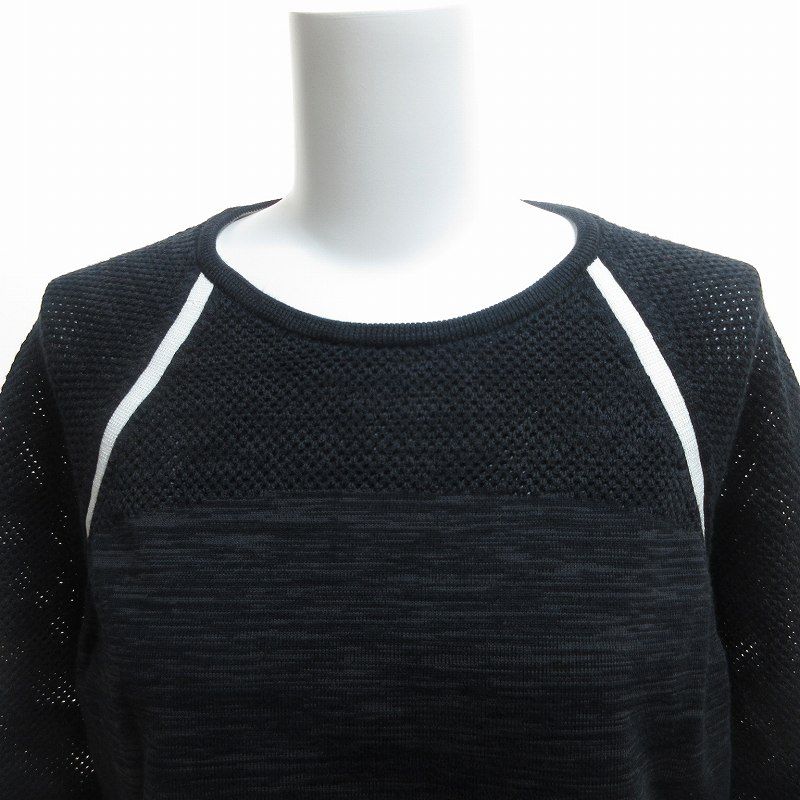 ナイキ NIKE Tech Sweater メッシュカットソー Tシャツ 長袖 黒 