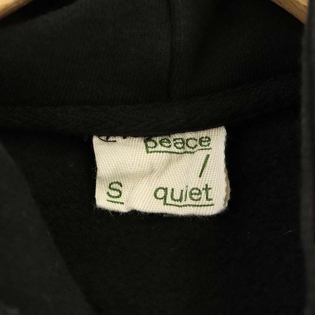 ピースアンドクワイエット PEACE&QUIET ミューズドドゥーズィエムクラス取扱 20AW フーデッドパーカ スウェット プルオーバー 長袖  プリント 裏起毛 S 黒 ブラック /ES ■OS メンズ メンズ S