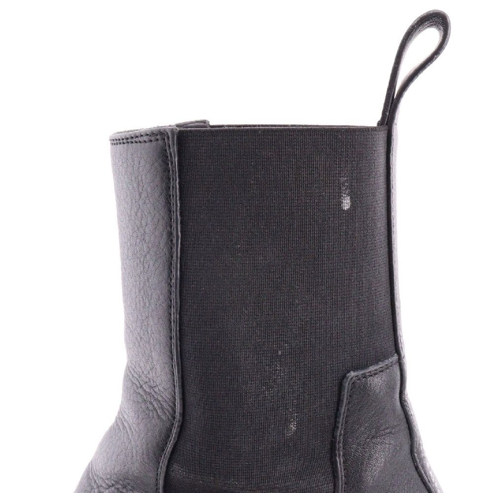 Rick Owens (リックオウエンス) LEATHER KISS BOOTS レザー キスブーツ サイドゴアヒールブーツ ブラック