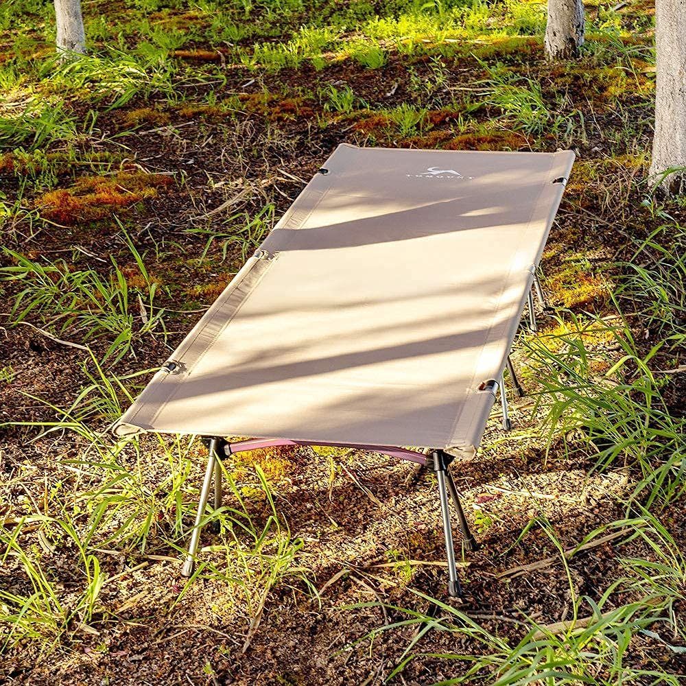 キャンプ お昼寝 収納ケース付き 野外用 耐荷重150kg 2WAYS 折りたたみ式コット 高低兼用 キャンプコット アウトドアベッド コット TOMOUNT OLIVEOS_COM_TR