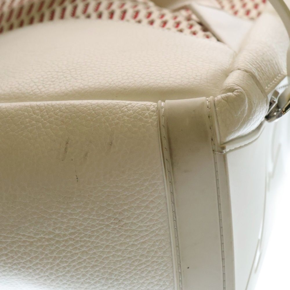 ☆Christian Louboutin☆ レザー バックパック ホワイト ホワイト（白）系 Christian Louboutin(クリスチャンルブタン