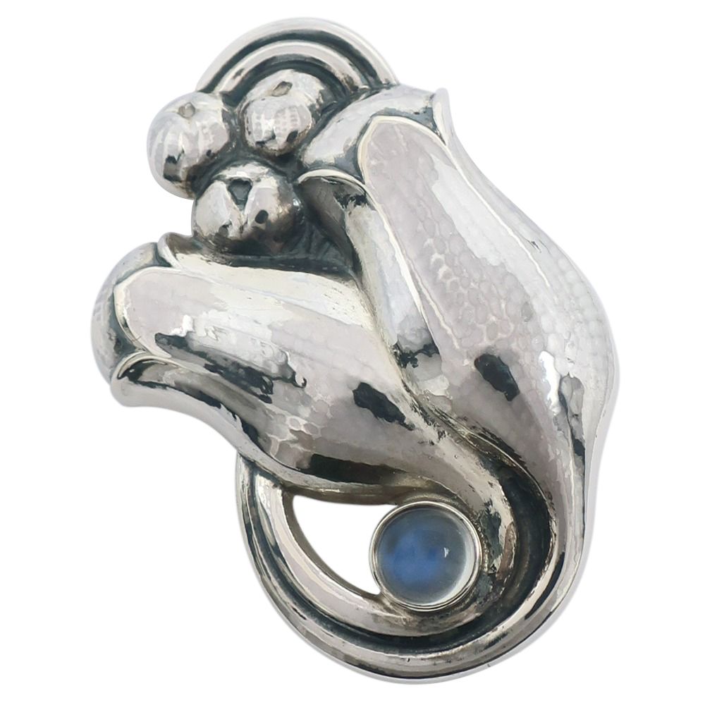 訳あり品★ジョージジェンセン 100B ムーンストーン スズラン Georg Jensen】ジョージジェンセン スズラン 100B シルバー925×ムーン