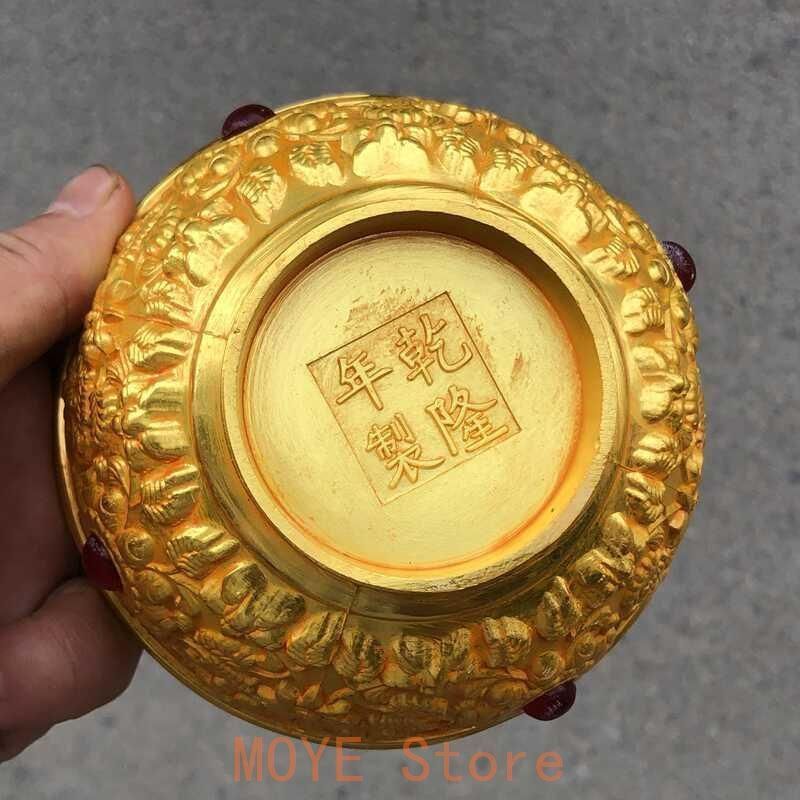 銅 細工 花開富貴碗 玄関 書架 装飾品 工芸品 置物 銅細工 花開富貴碗 玄関・書架用装飾品