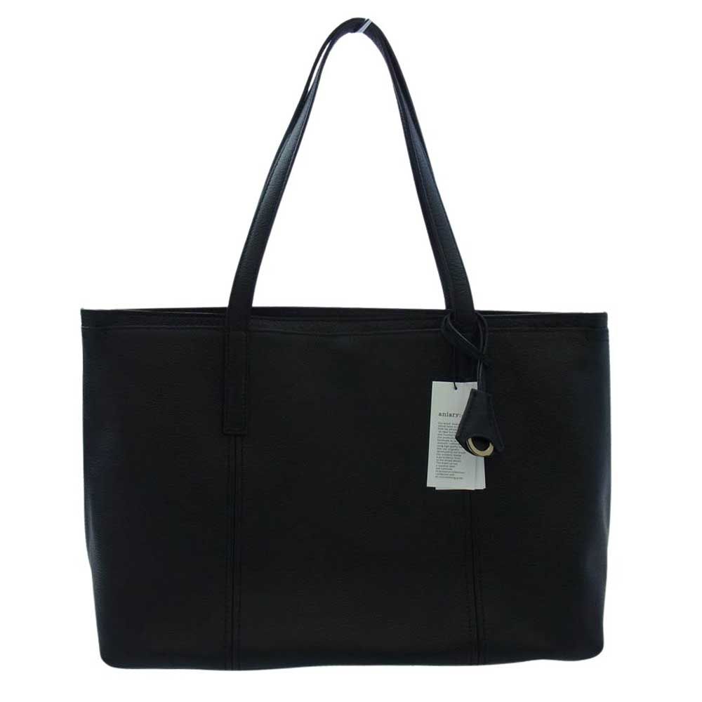 aniary アニアリ 07-02011 Tote Shrink Leather シュリンク 牛ステア ビジネストート ブラック系 新古品 ♥