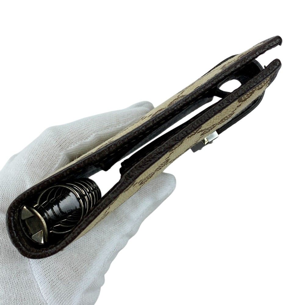 □中古□ グッチ GGキャンバス アジェンダカバー 手帳 レザー ブラウン  