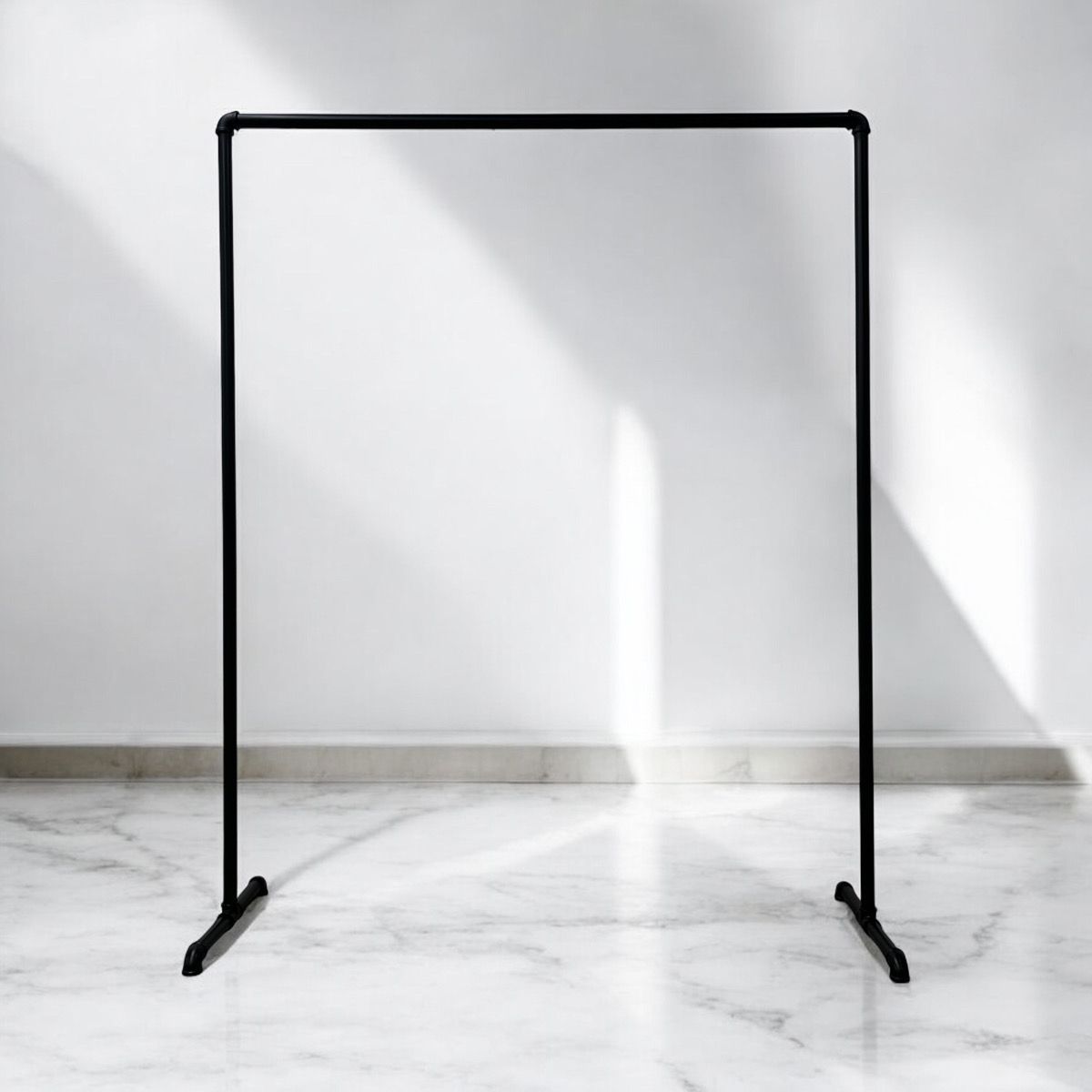 ハンガーラック ガス管 アイアン 黒 パイプ インダストリアル 収納 什器 幅120cm×高150cm