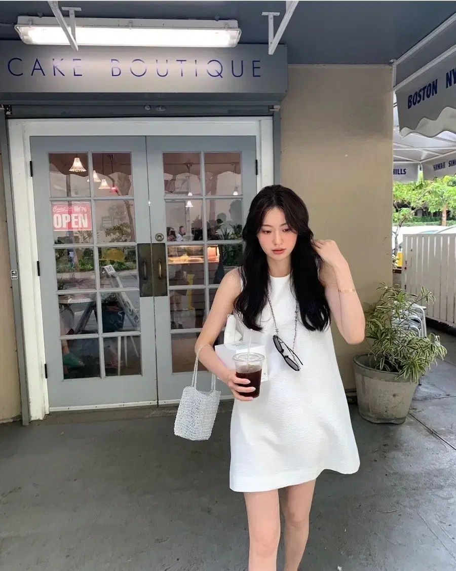 ルプレイン ザ リボン ONE PIECE 白 ツイード ミニワンピース