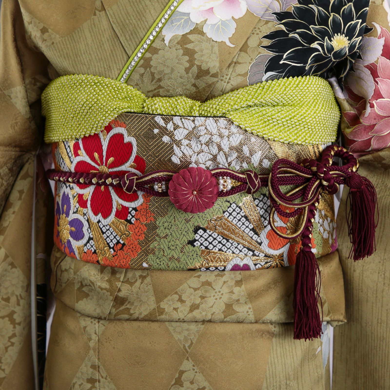 【みゆはな激安】美品振袖フルセット　45 半衿プラス 楽天市場】[7万円均一SALE]【成人式 振袖 レンタル】RS729 正絹