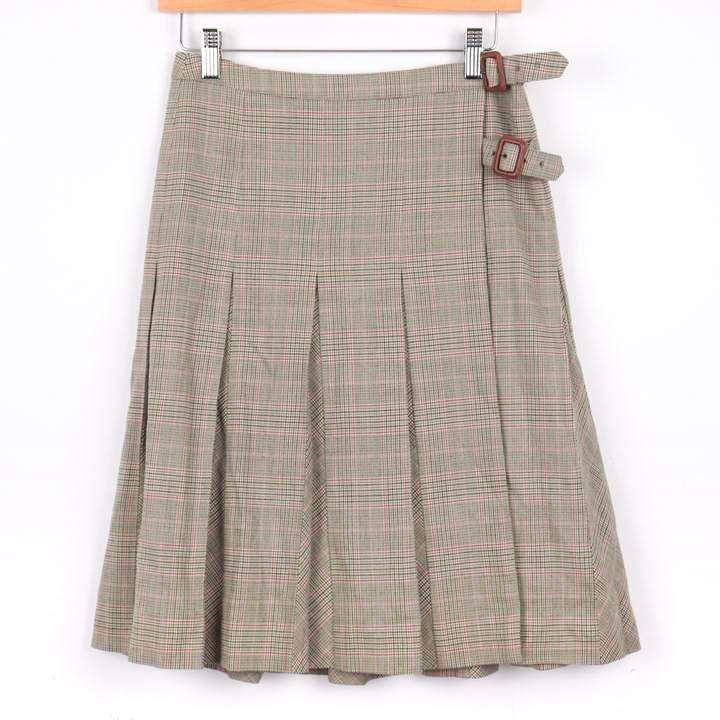 BURBERRY バーバリー スカート サイズ38 チェック ツイード プリーツ  