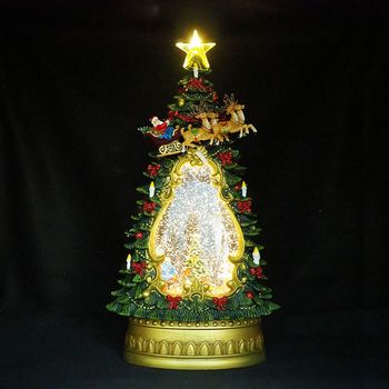 LED サンタ&スレイツリー ナッツクラッカー クリスマス WWW_OLIVIERBERNSTEIN_COM