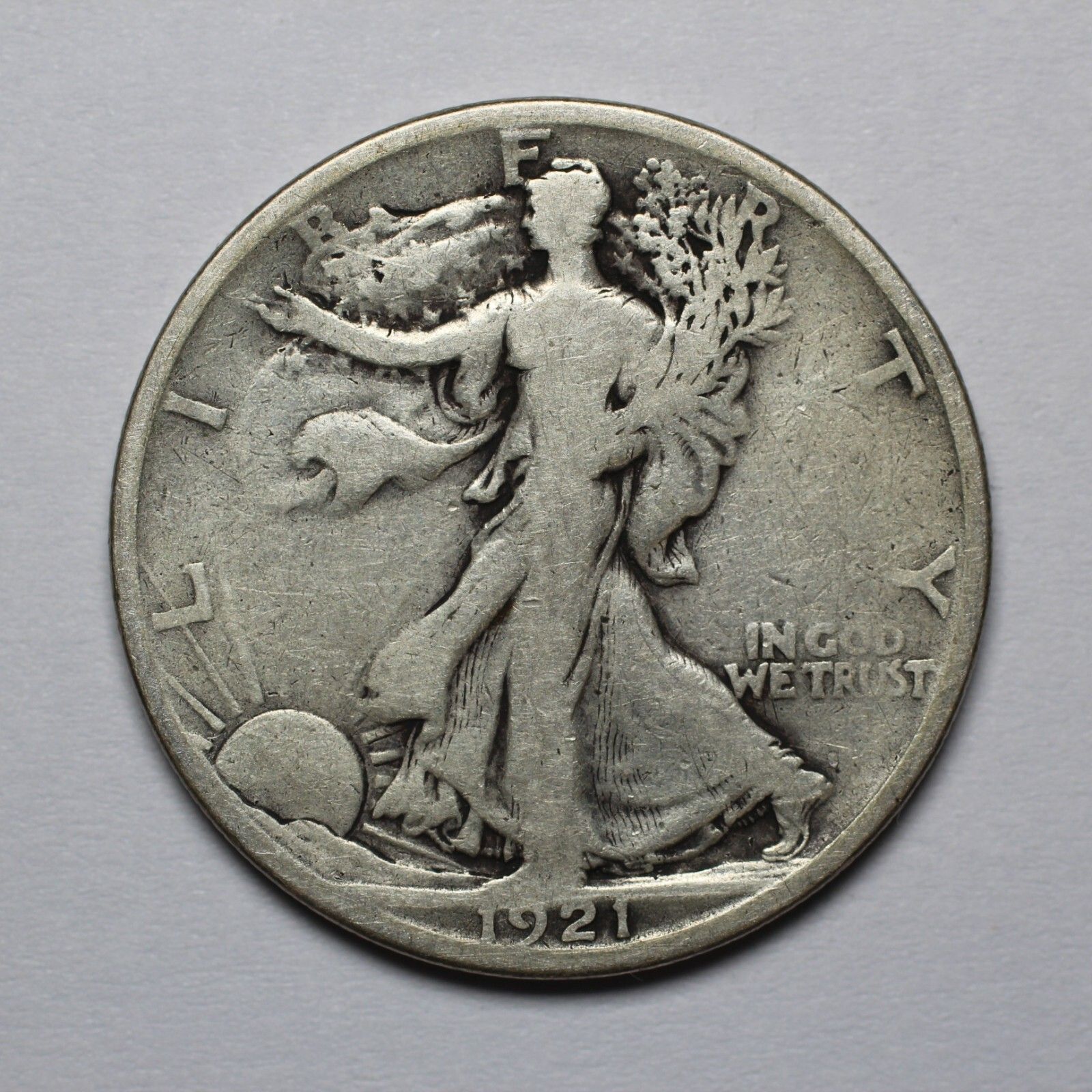 1921 S Liberty Walking Silver Half Dollar