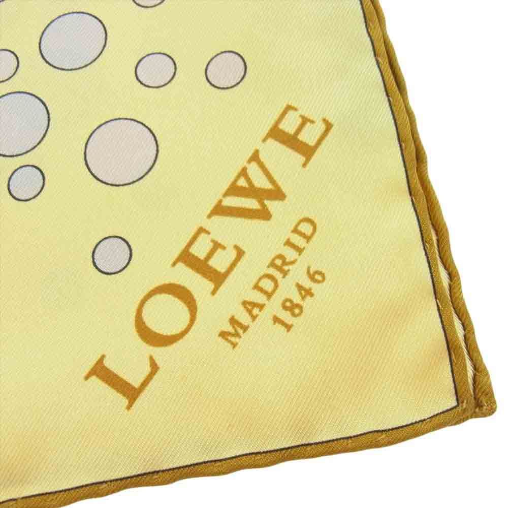 正規品 LOEWE ロゴ入り ドット柄 スカーフ