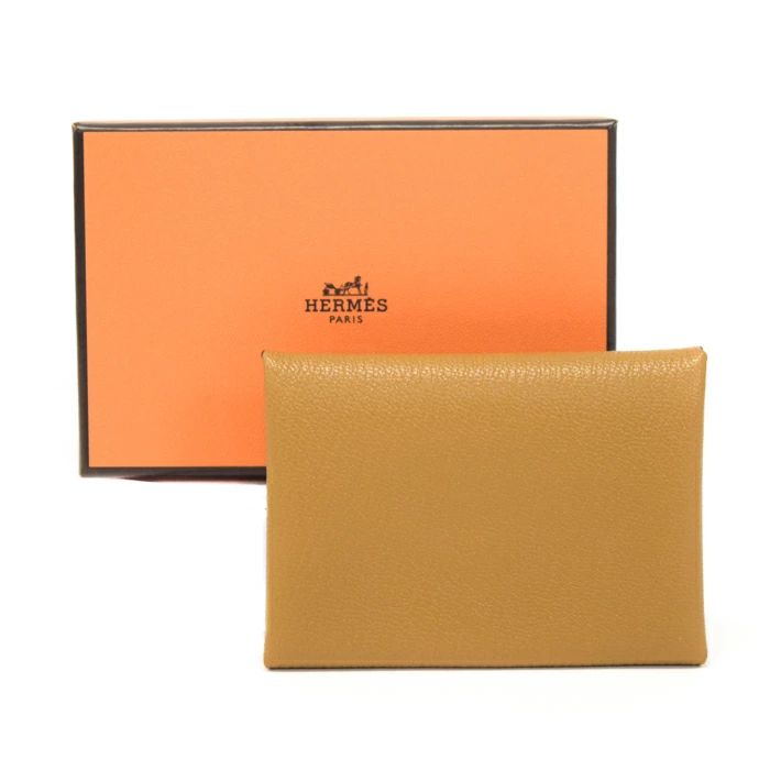 エルメス HERMES カルヴィ デュオ シェーブル (レザー) SV金具 W エルメス HERMES カルヴィ デュオ シェーブル (レザー) SV金具 W