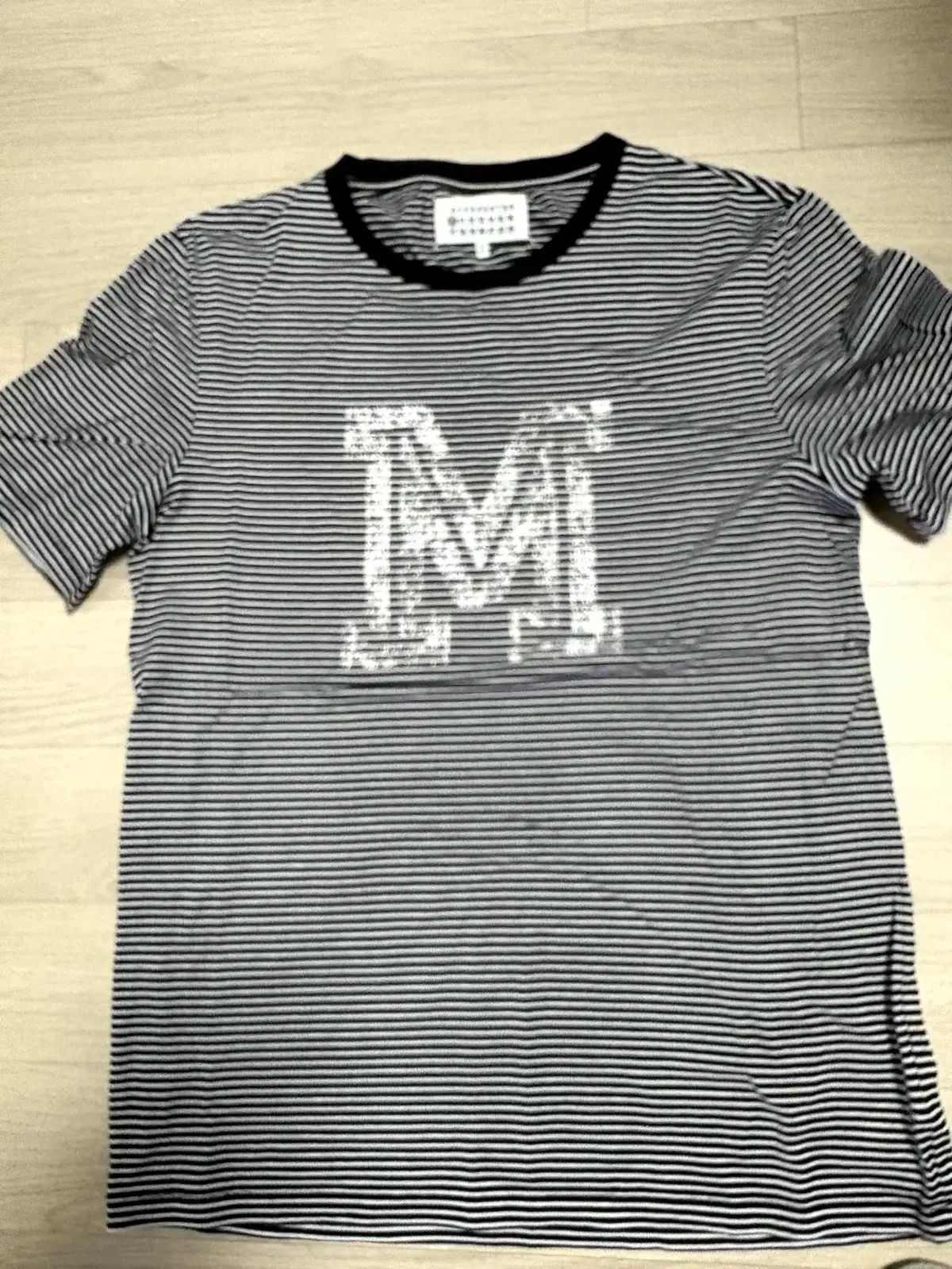 Maison Margiela(メゾンマルジェラ) ストライプ 半袖Tシャツ 48