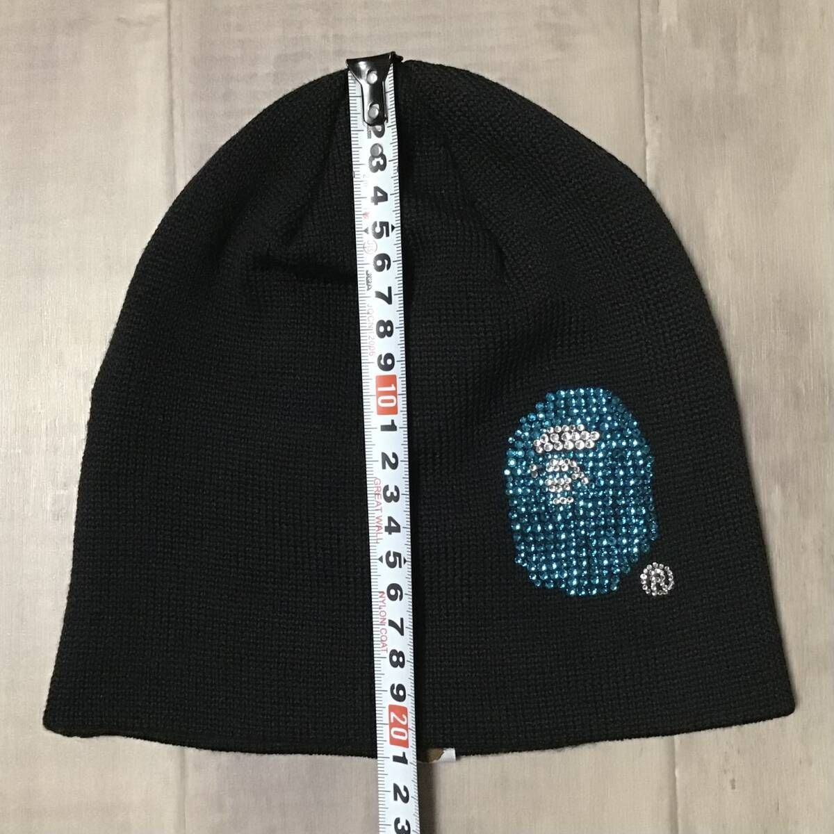 APE エイプ 初期 スター ニットキャップ ニット帽 ビーニー bapesta スワロフスキー APE FACE ニット キャップ a bathing ape BAPE