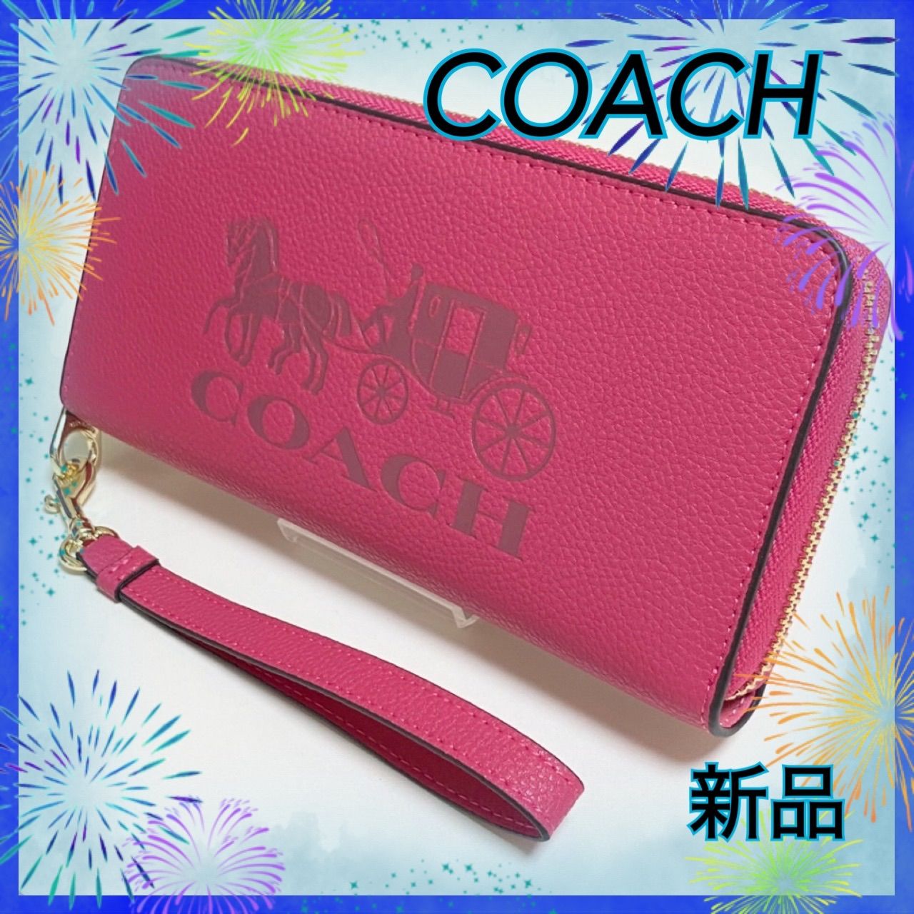 COACH 長財布 ホース アンド キャリッジ C5889 ピンク - Ciel Etoile