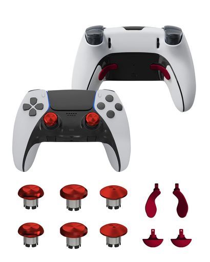 PS5Edgeコントローラー用メタルサムスティック、メタルバックパドル