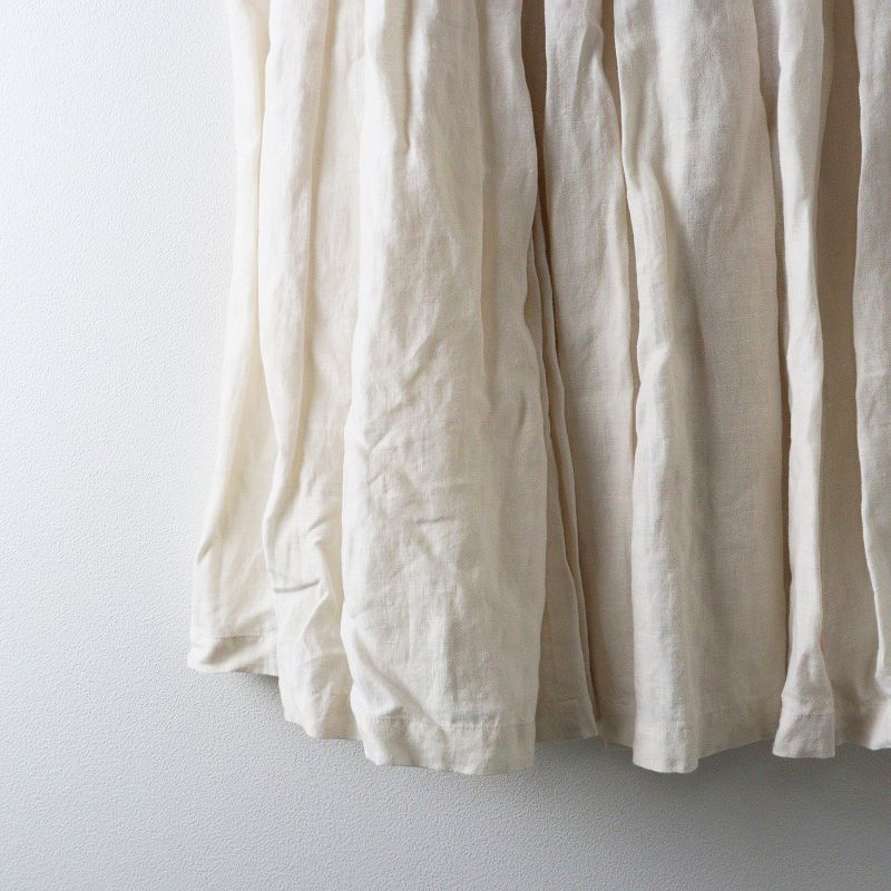 リゼッタ Lisette ティナ ダブルプリーツロングスカート 36｜ベージュ系 ボトムス フ ロング リネン 2400014611915 GULLKHAN_COM