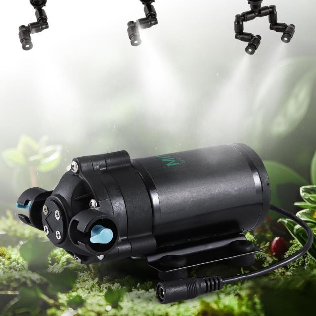 Moongiantgo 爬虫類加湿器 ミストシステム ノズル4個付 自動噴霧器 爬虫類|苔類|植物用加湿器 ミスト発生機 細かい霧 自動噴霧 ケージ湿度維持に ミスト発生器 噴霧ポンプ フォグマシン 自動霧吹き装置 爬虫類 両生類飼育