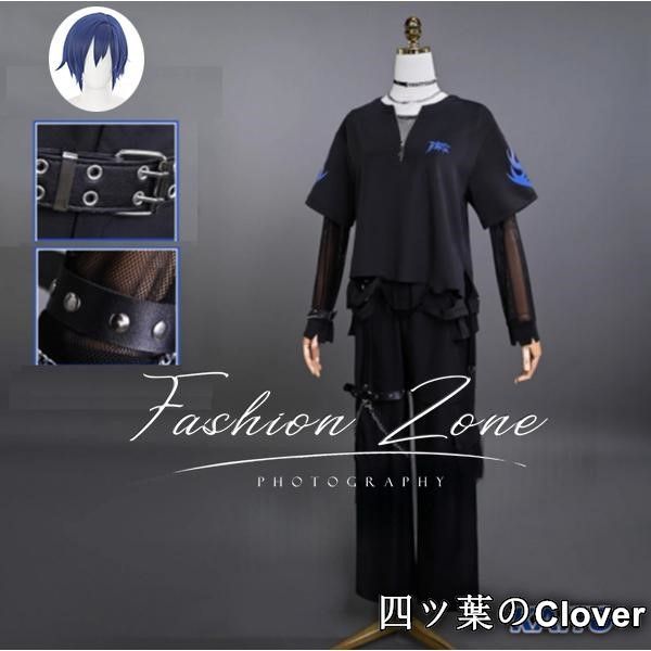 【美品・未使用新品】◆プロジェクトセカイ カラフルステージ! feat. 初音ミク 風 KAITOカイト コスプレ衣装 ウィッグコスチューム ハロウィン仮装