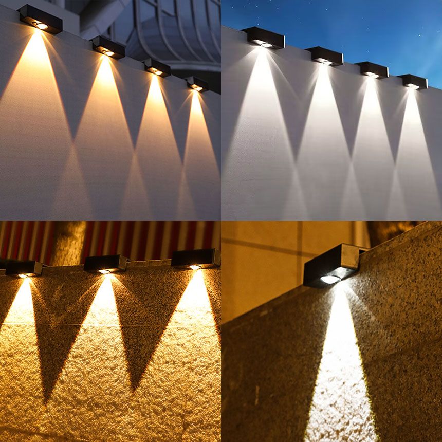 ソーラーライト LEDライト 両面テープ付き フェンスライト 塀 壁 階段