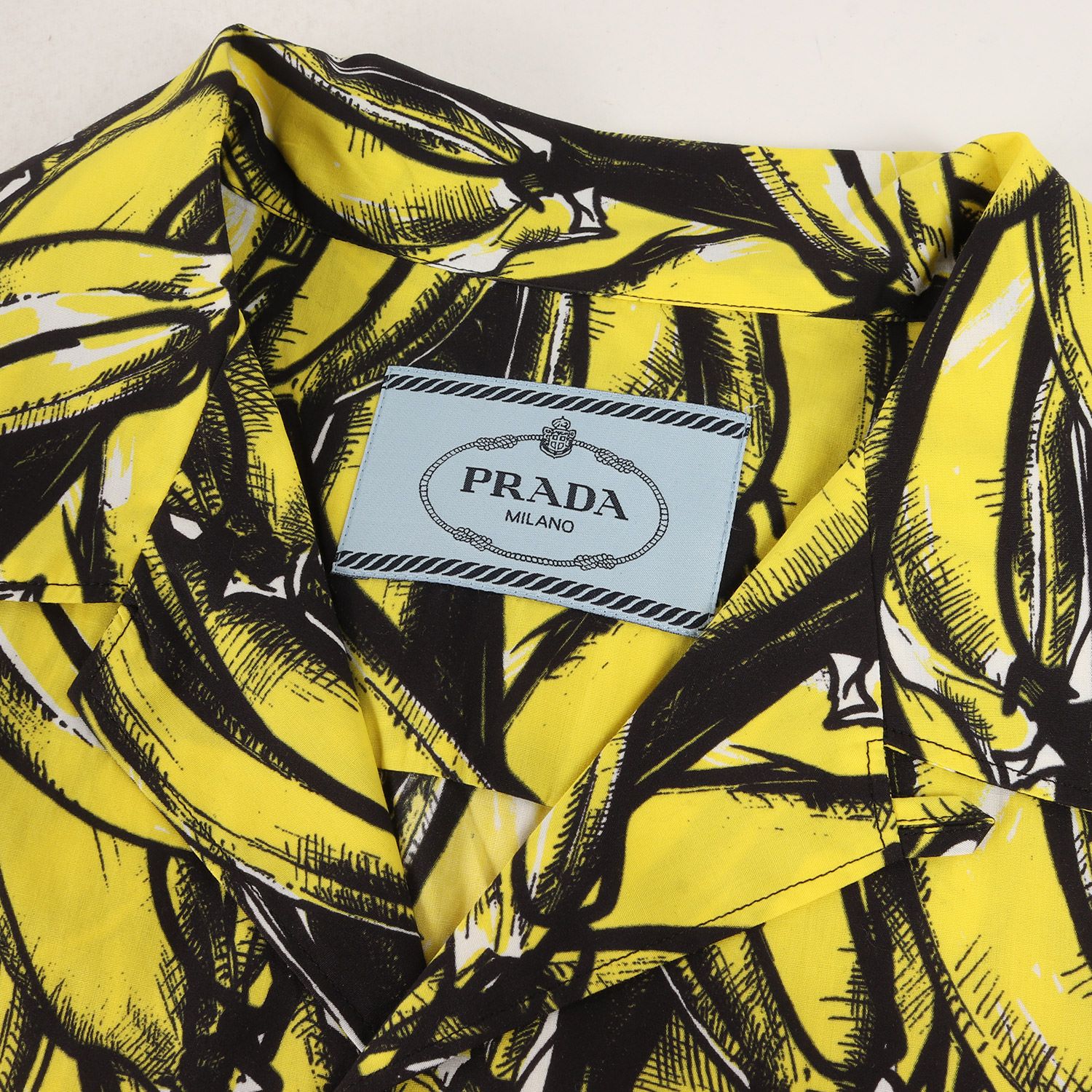 美品 PRADA プラダ シャツ サイズ:S ファイヤーパターン バナナ 