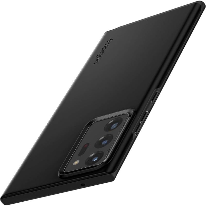 Spigen Galaxy Note20 Ultra ケース 5G 対応 [ SC-53A | SCG06 ] 超極薄 レンズ保護 超薄型 超軽量 指紋防止 マット仕上げ ワイヤレス充電対応 シン・フィット (ブラック) 1