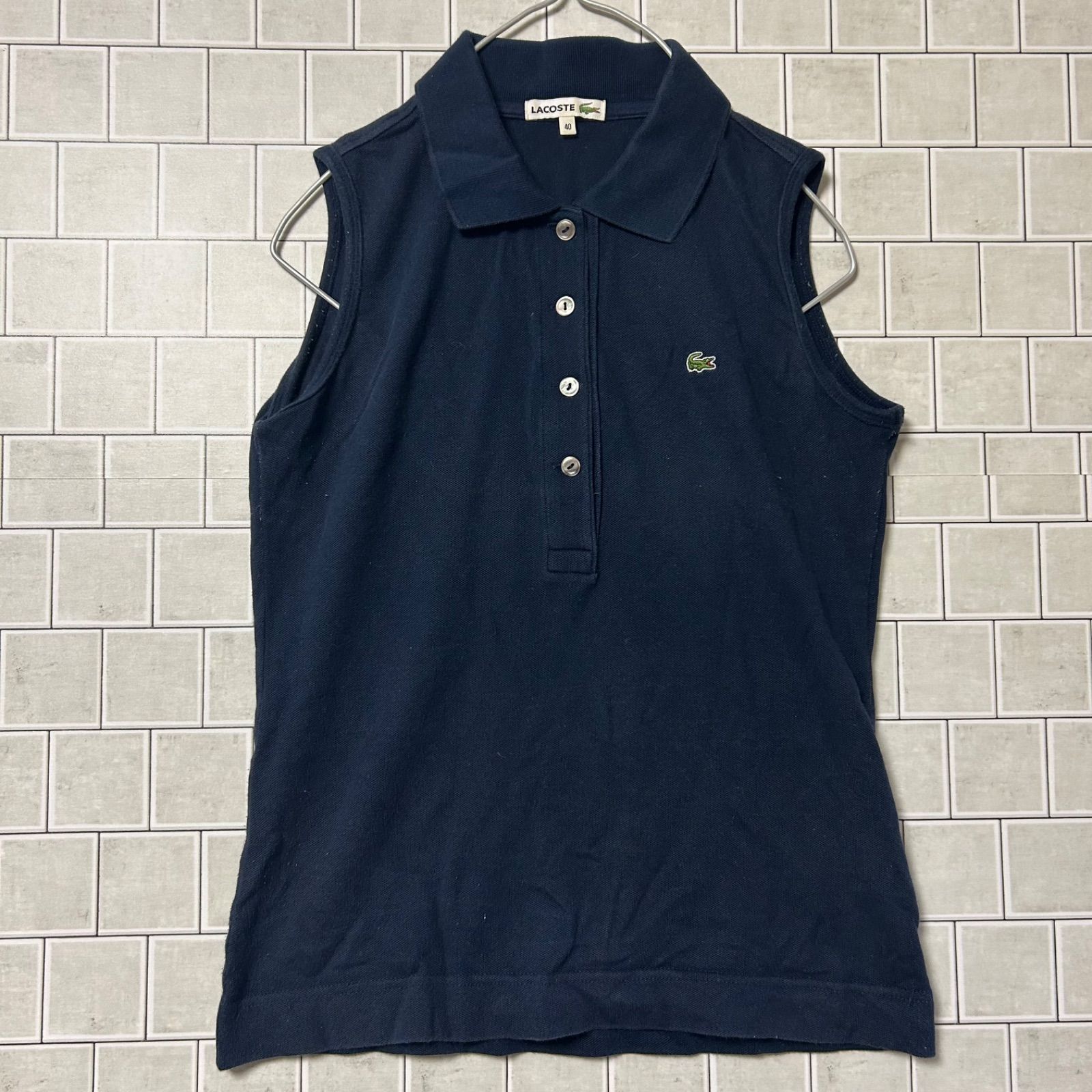 ラコステ　ノースリーブ　ポロシャツ LACOSTE ラコステ ノースリーブ ポロシャツ 40 - メルカリ