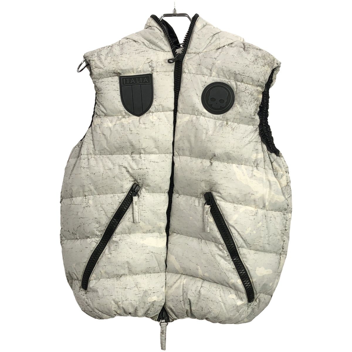 【希少】デュベティカ × ハイドロゲン　ダウンベスト　カモフラ　灰色　銀色　48 希少デュベティカ × ハイドロゲン ダウンベスト カモフラ 灰色 銀色