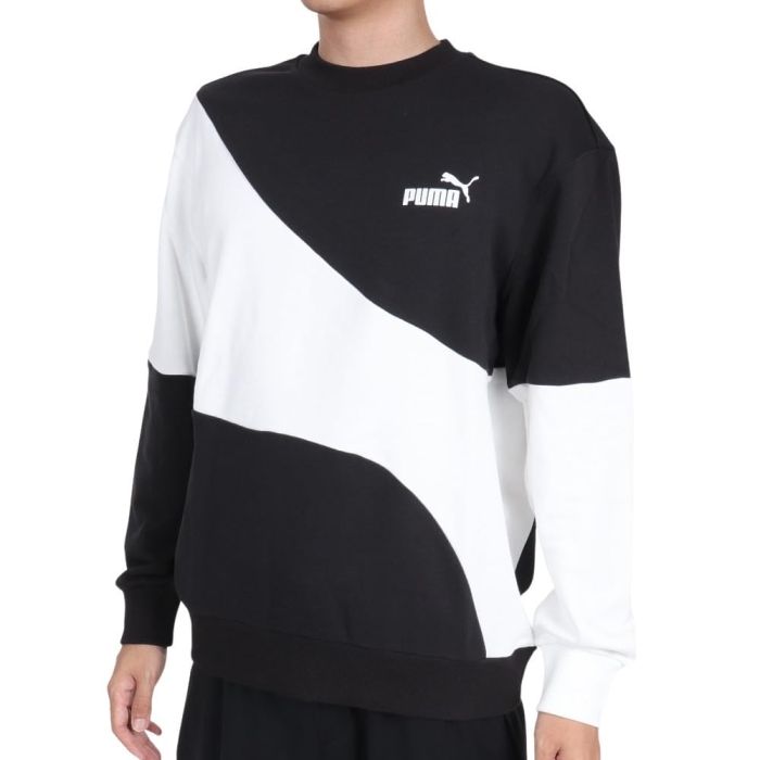 【新品・5営業日で発送】PUMA プーマ PUMA_POWER_キャット_クルースウェ (678372) 色 : PUMA_BLACK サイズ : XL 