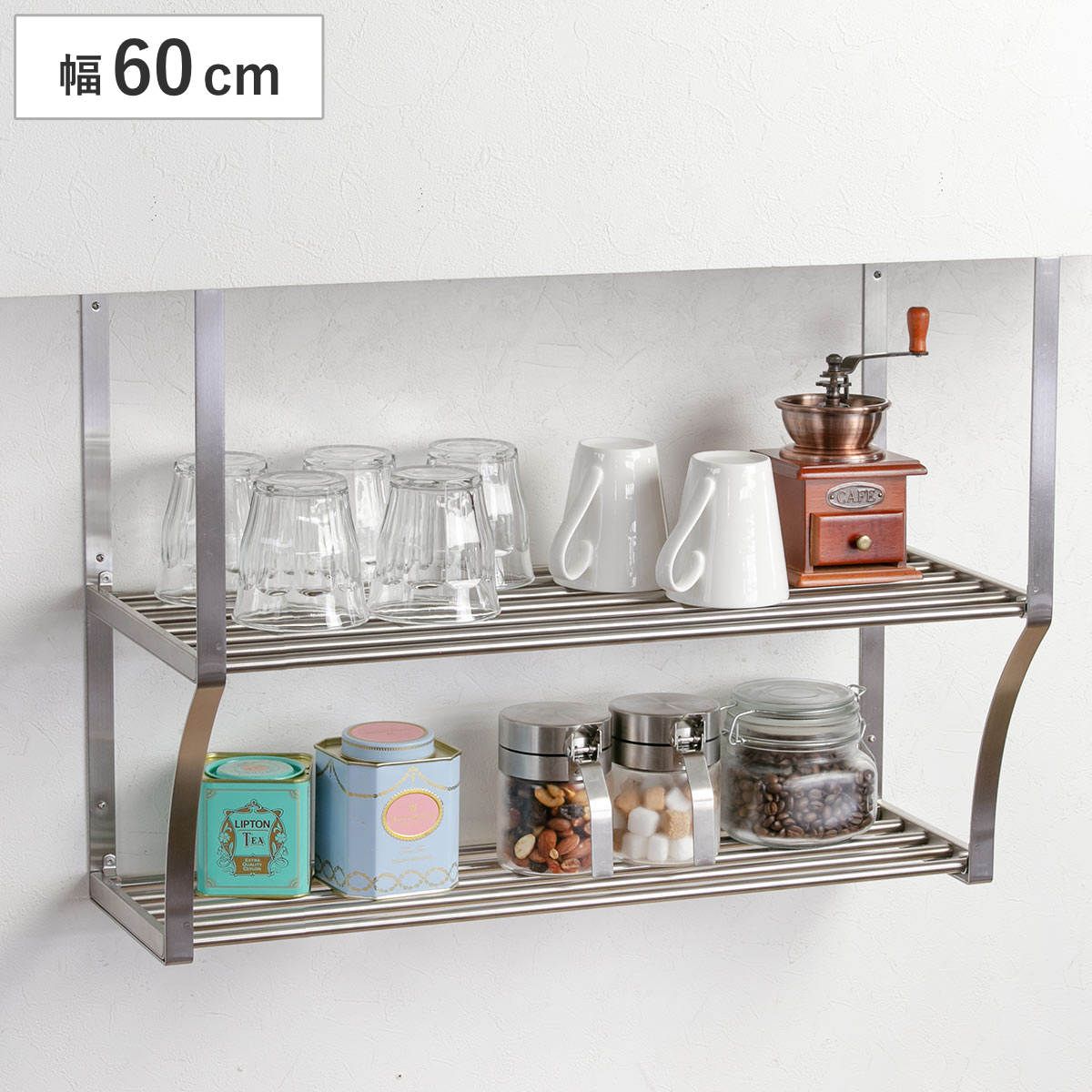 無垢・木製ルーバー】吊り戸棚&置き棚 木製ガラリ 吊り戸棚下 収納