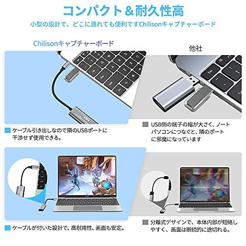 Chilison HDMI キャプチャーボード ゲームキャプチャー USB Type C