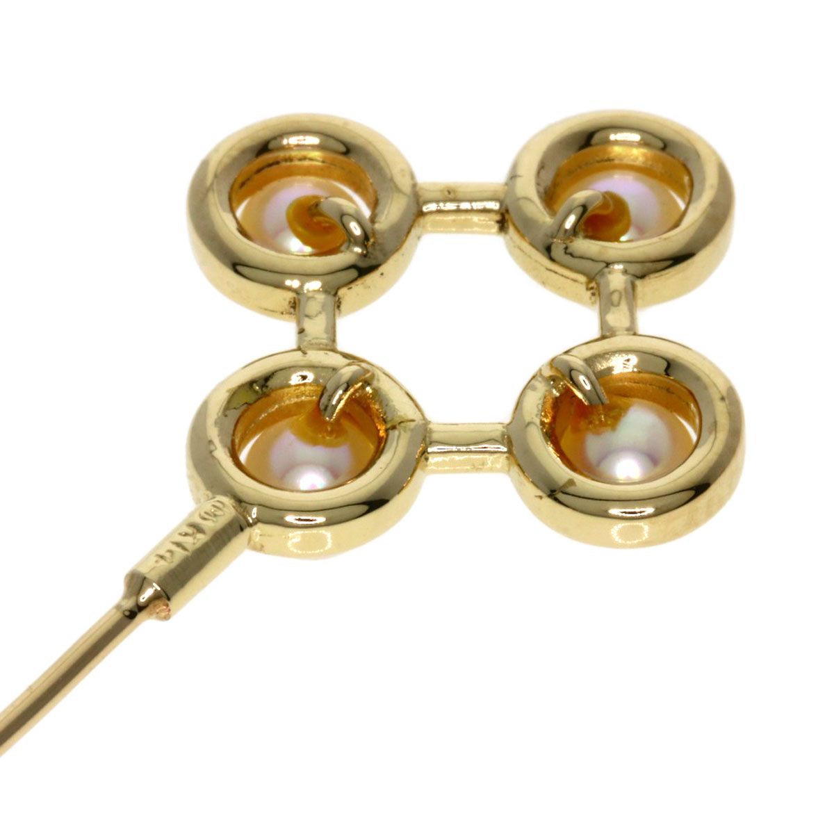 MIKIMOTO ミキモト パール 真珠 ピンブローチ ブローチ K14YG