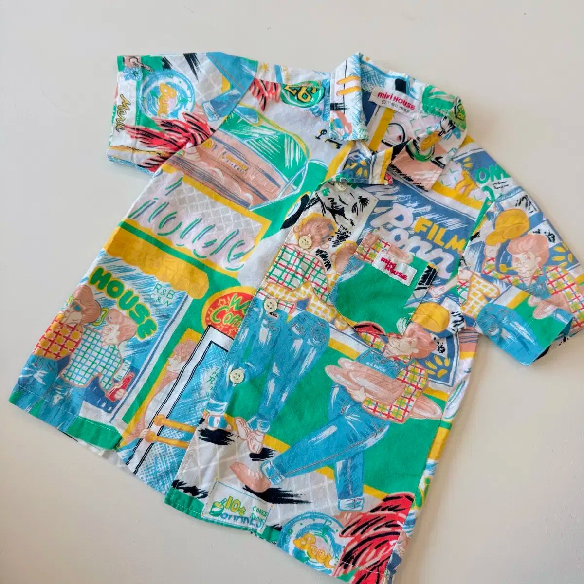 ミキハウス 90 サイズ レトロ 半袖シャツ