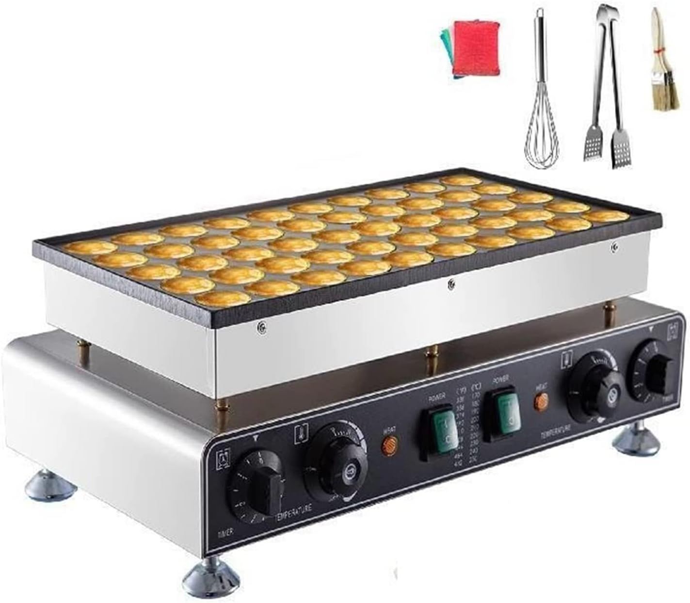 1700W 業務用 ダッチパンケーキベーカー ノンスティックワッフルパンケーキメーカー どら焼きグリドル 家庭用 独立した温度と