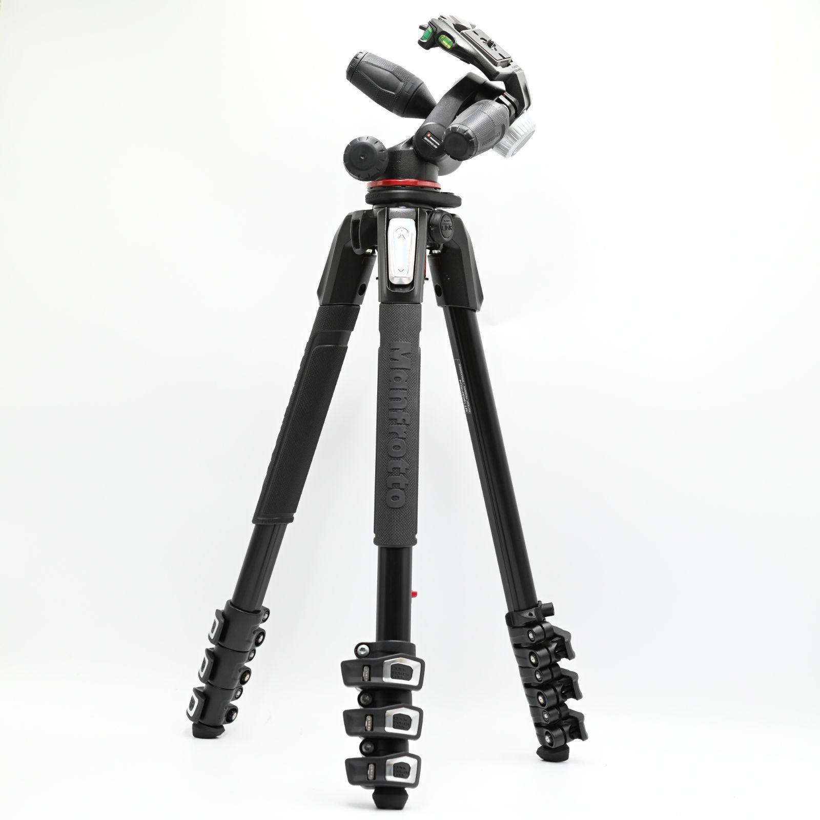 【新品級】Manfrotto マンフロット( プロ三脚 190シリーズ アルミ 4段 + RC2付3Way雲台キット MK190XPRO4-3W #1512