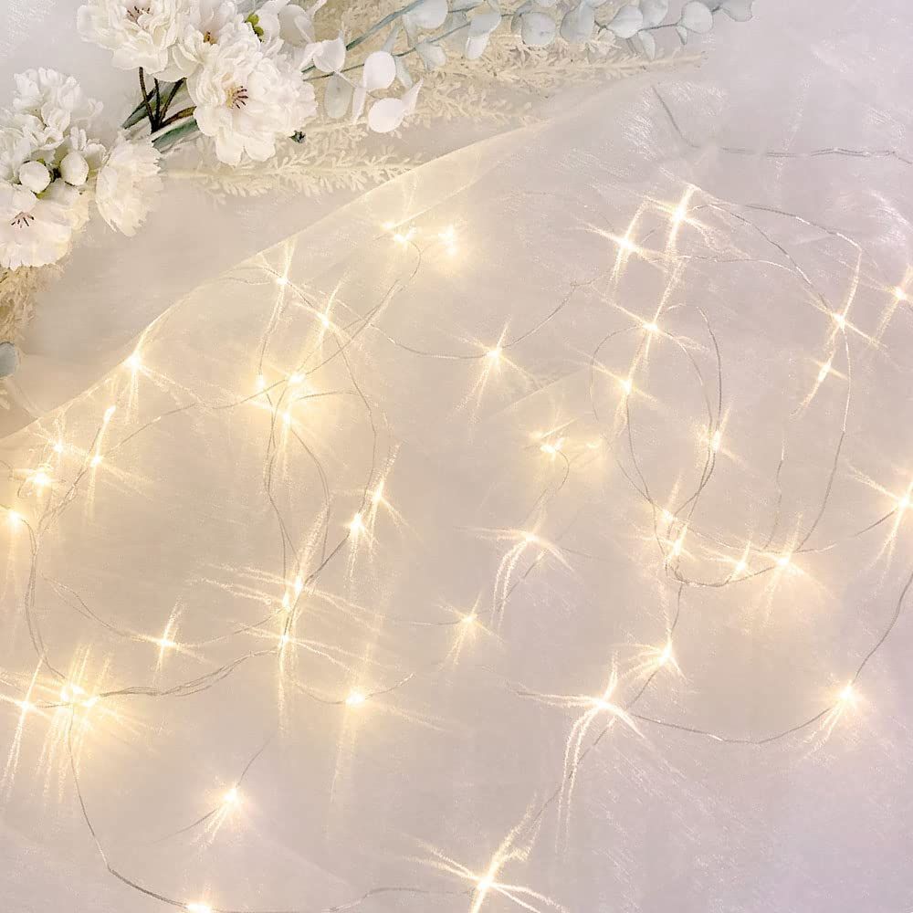 新着商品】regalo オーガンジー 生地 LEDライト 5m 50球 結婚式