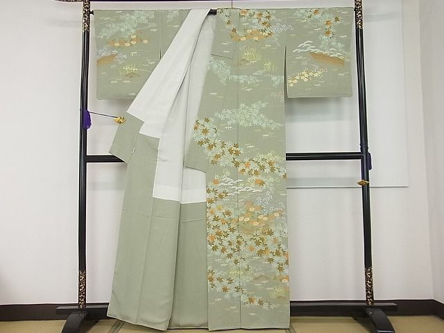 平和屋本店●極上 創業460年・千總 訪問着 刺繍 草花文 柳茶色地 高島屋扱い 逸品3s20711 楽天市場】平和屋本店○極上 創業460年・千總 訪問着 刺繍 草花文 柳