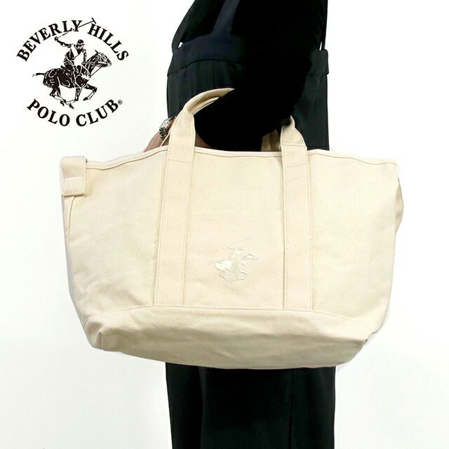 【新品】ビバリーヒルズポロクラブ BEVERLY HILLS POLO CLUB バッグ メンズ BHC008-IVIV コットントート