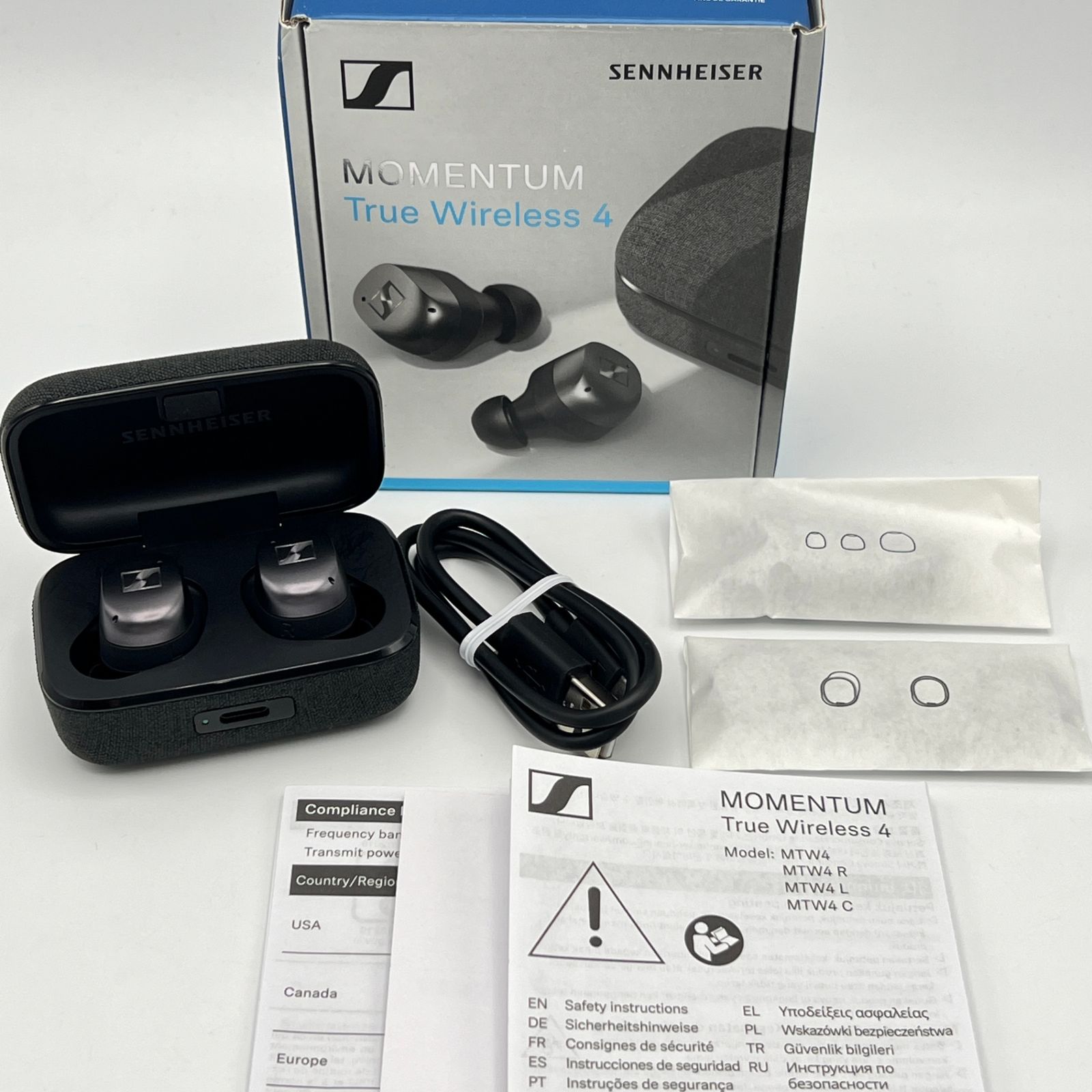 美品】SENNHEISER MOMENTUM True Wireless 4 MTW4-BLACK-GRAPHITE 