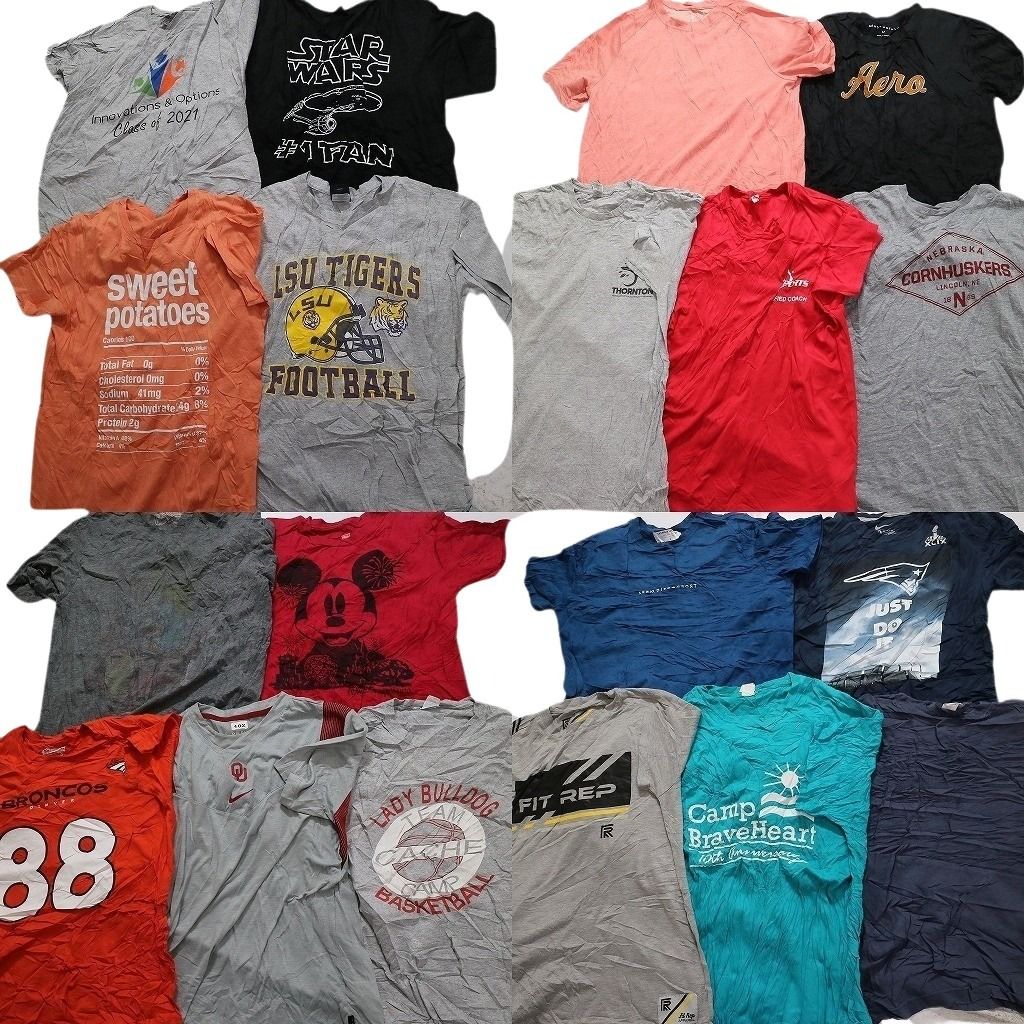 古着卸 まとめ売り カラーmix プリント 半袖Tシャツ 19枚セット (メンズ M ) スターウォーズ 映画 プロチーム NFL  ナイキ MU5034