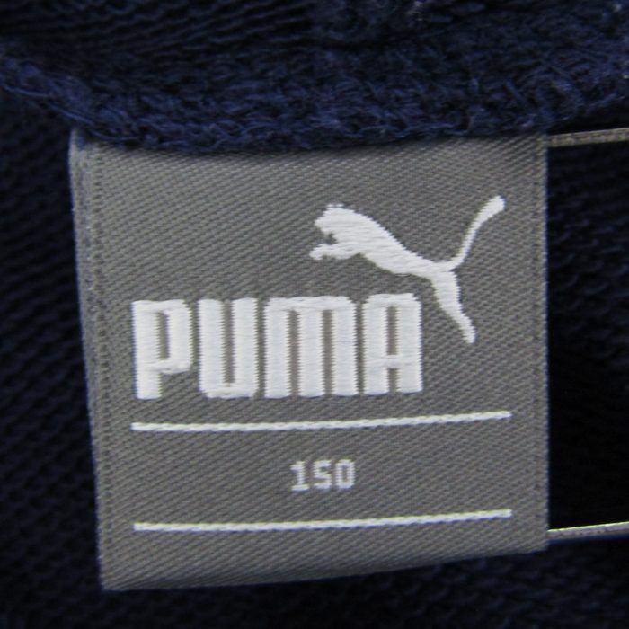 プーマ ジップアップパーカー スウェット スエット スポーツウェア トップス キッズ 男の子用 150サイズ ネイビー PUMA 【中古】