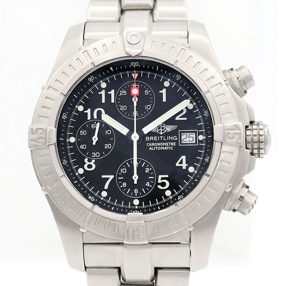 BREITLING ブライトリング A13358 A152A95PA クロノコックピット クロノグラフ 100m防水 デイト 白 ホワイト シェル SS ステンレス 自動巻き【6ヶ月保証】【腕時計】