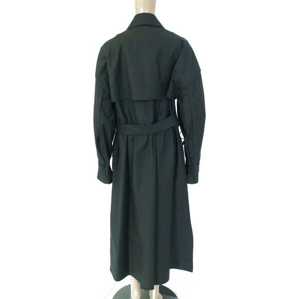 80%OFF クリッツィア KRIZIA コート 38 ECO145 Sサイズ ブラック レディース トレンチコート ロングアウター コットン