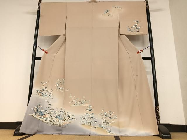 平和屋着物□極上 本加賀友禅作家 芦原敏成 訪問着 枝花文