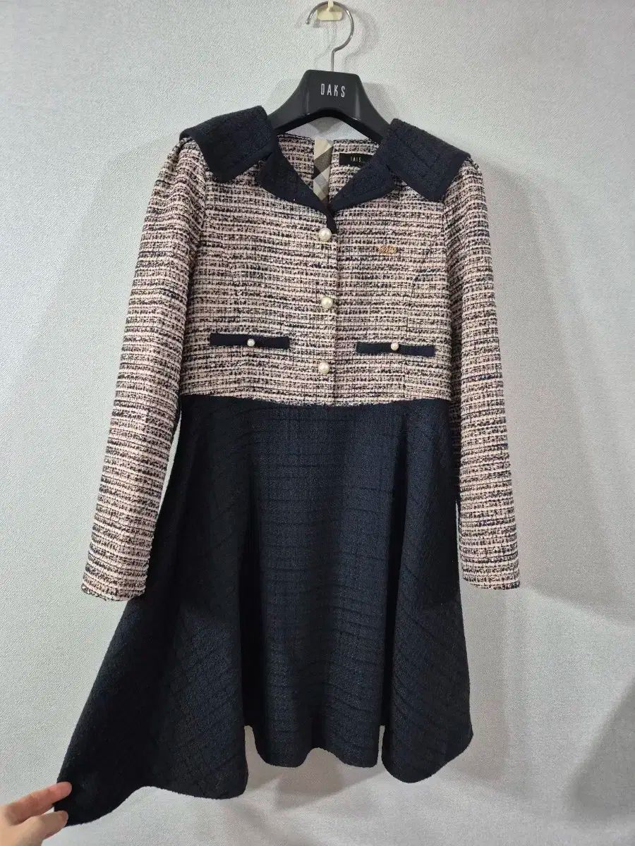 1 同時到着 DAKS Little ダックスキッズ 140 ー 150 ツイードワンピース