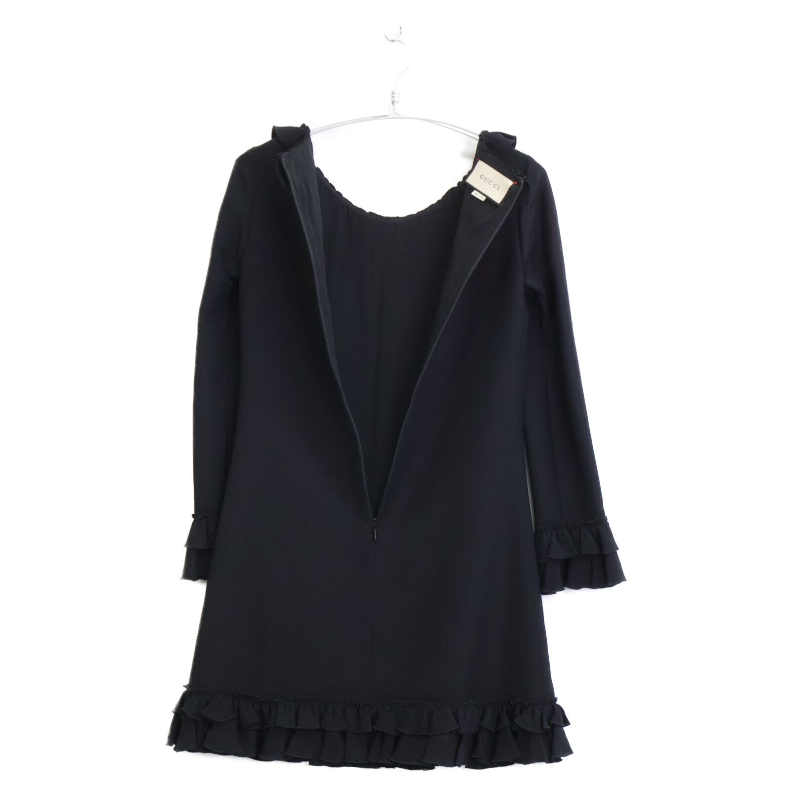 GUCCI グッチ 453999 ブラック ビジュコサージュフリル