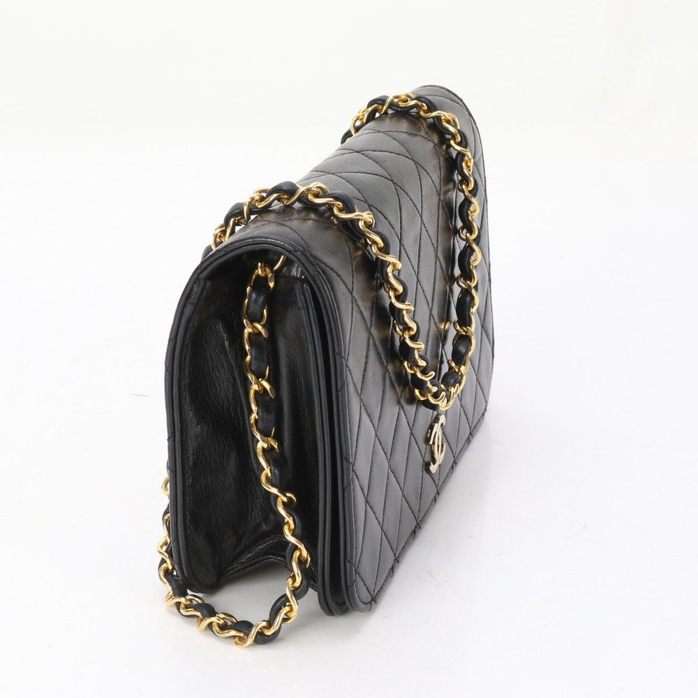 極美品 シャネル ギャランティカード付 マトラッセ レザー チェーン  